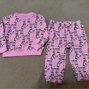 Stella McCartney Kids Pink Zebra Pajama Set